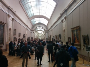 Louvre. Despite all the people and many pieces of art, the galleries were easy to get around in.